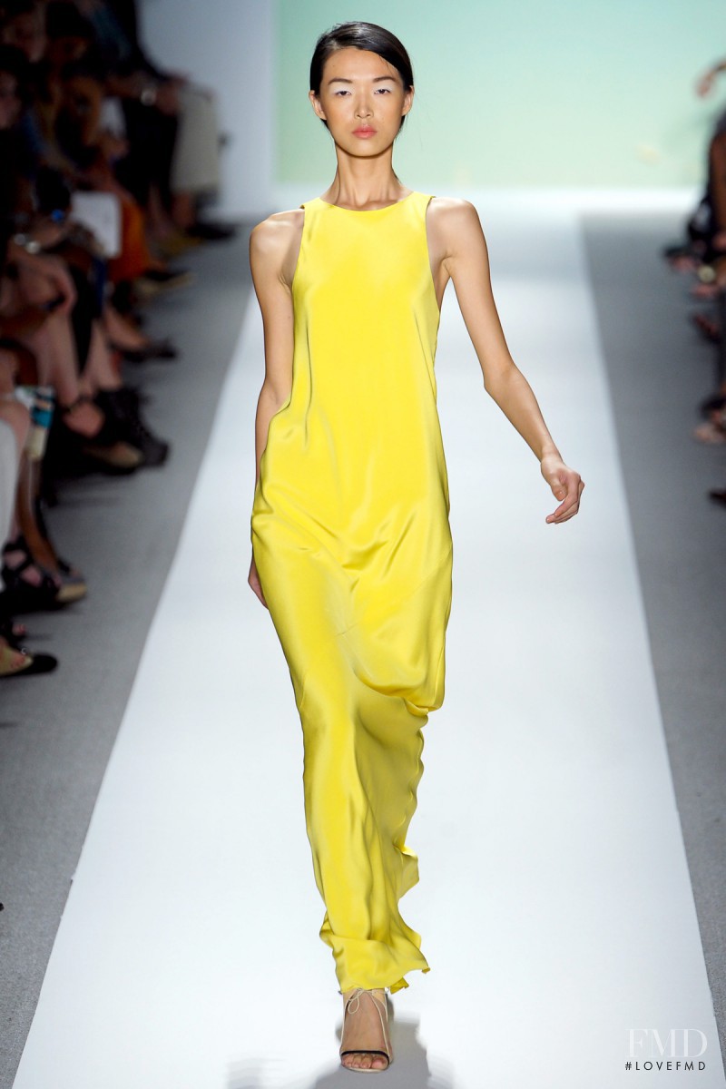 Tian Yi featured in  the Tibi fashion show for Spring/Summer 2012