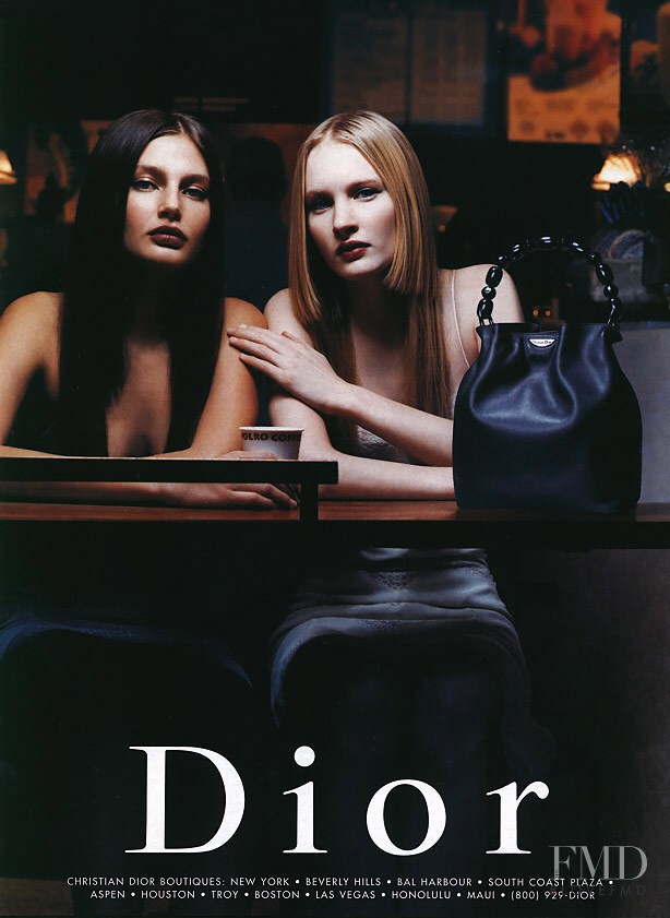 Bridget Hall featured in  the Christian Dior advertisement for Spring/Summer 1999
