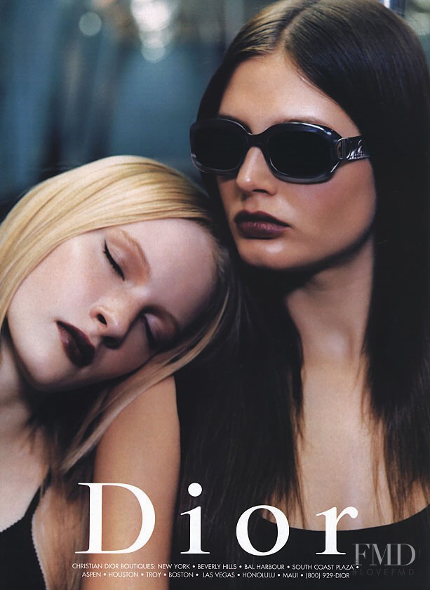 Bridget Hall featured in  the Christian Dior advertisement for Spring/Summer 1999