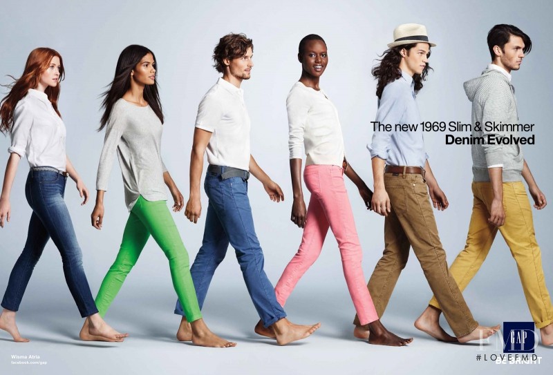 Ajak Deng featured in  the Gap  Campaign S/S13 advertisement for Spring/Summer 2013