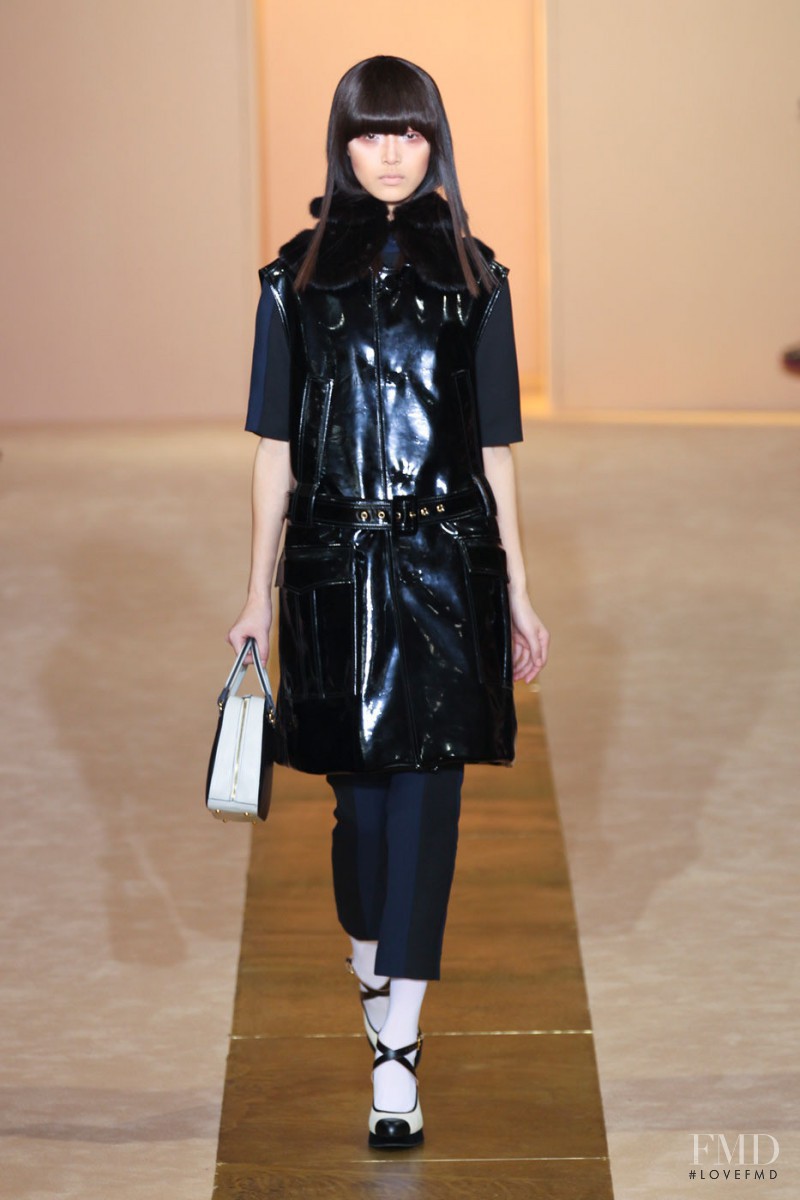 Tian Yi featured in  the Marni fashion show for Autumn/Winter 2012