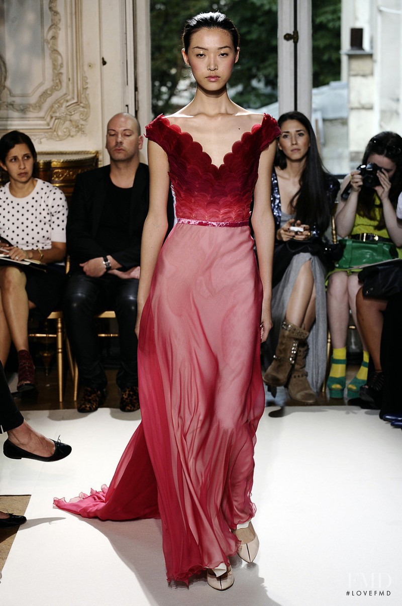 Tian Yi featured in  the Georges Hobeika fashion show for Autumn/Winter 2012