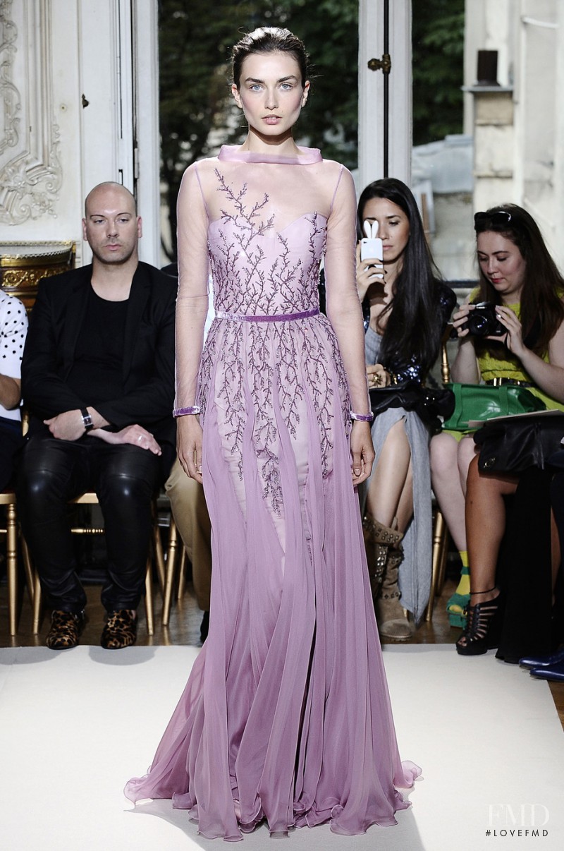 Andreea Diaconu featured in  the Georges Hobeika fashion show for Autumn/Winter 2012