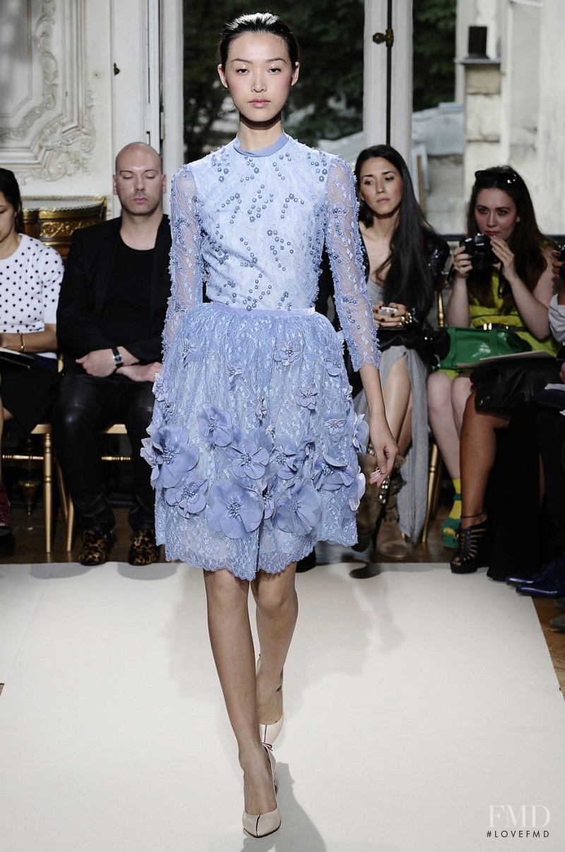 Tian Yi featured in  the Georges Hobeika fashion show for Autumn/Winter 2012