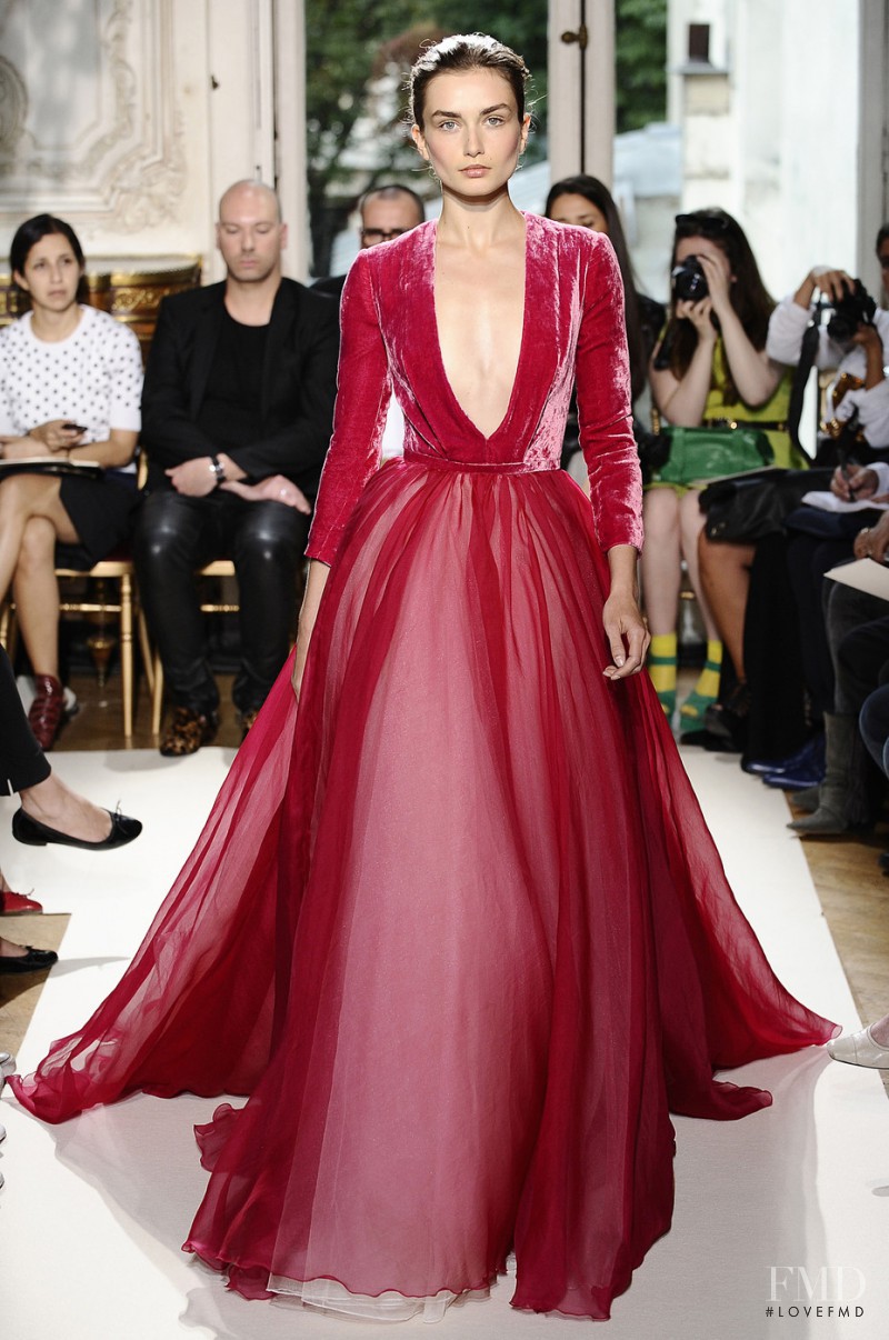 Andreea Diaconu featured in  the Georges Hobeika fashion show for Autumn/Winter 2012