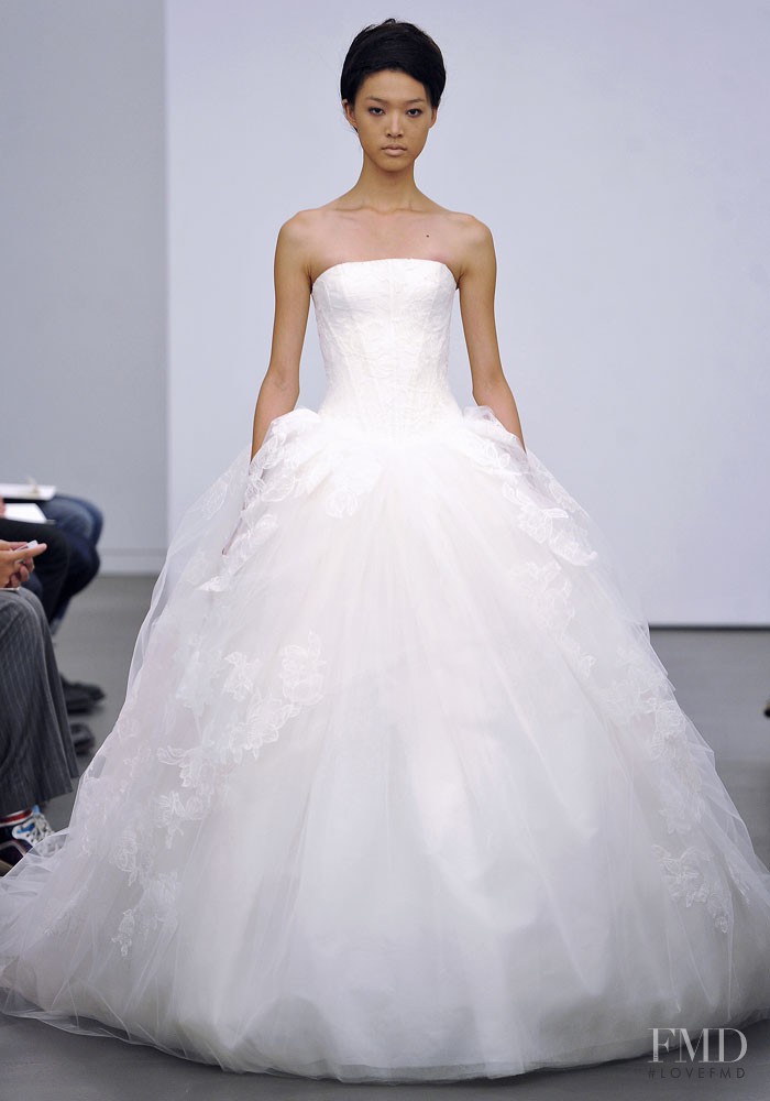 Tian Yi featured in  the Vera Wang Bridal House fashion show for Autumn/Winter 2013