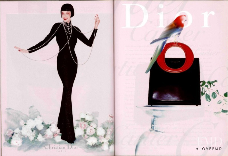Linda Evangelista featured in  the Christian Dior advertisement for Autumn/Winter 1997