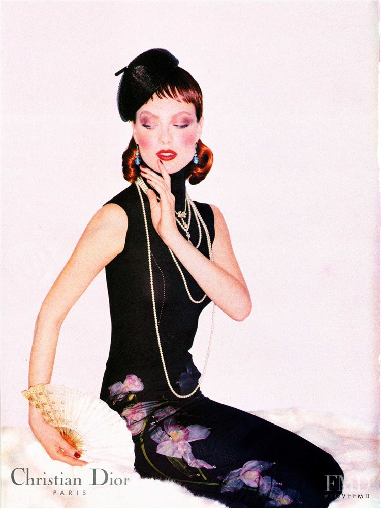 Linda Evangelista featured in  the Christian Dior advertisement for Autumn/Winter 1997