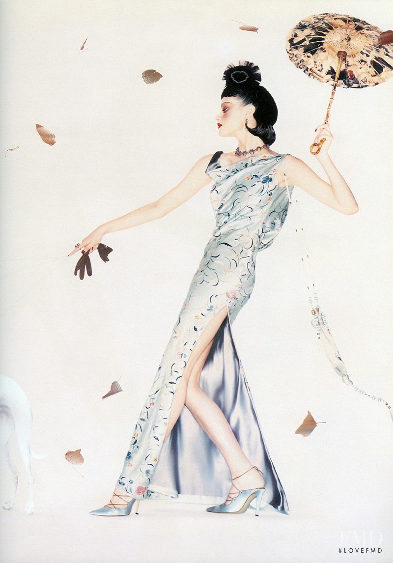 Shalom Harlow featured in  the Christian Dior advertisement for Autumn/Winter 1997