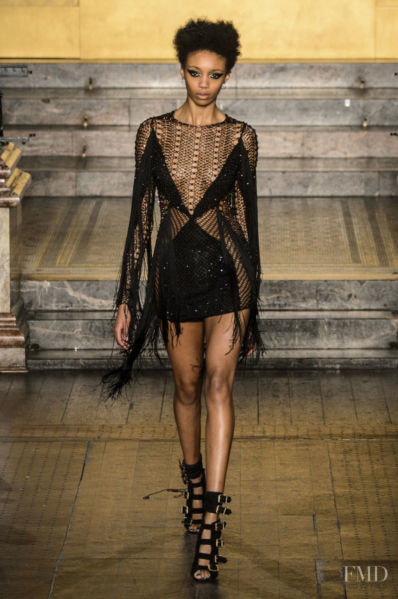 Hannah Shakespeare featured in  the Julien Macdonald fashion show for Autumn/Winter 2016