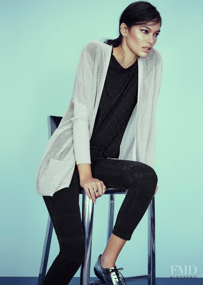 Elizabeth Salt featured in  the Simons - La Maison Simons ICON advertisement for Autumn/Winter 2015