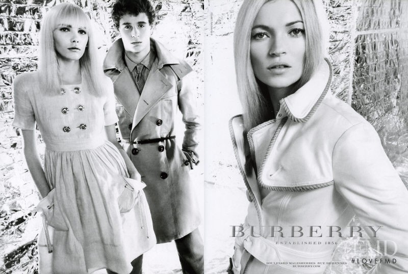 Kate Moss featured in  the Burberry advertisement for Spring/Summer 2007