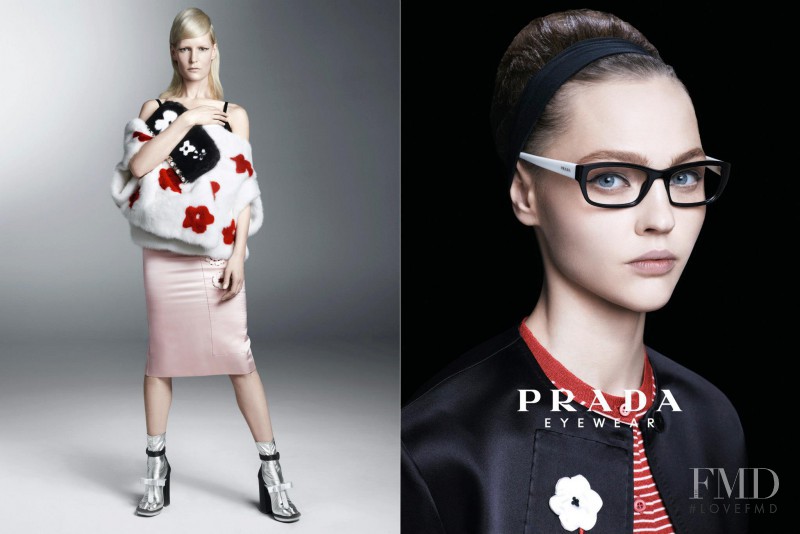 Kirsten Owen featured in  the Prada advertisement for Spring/Summer 2013