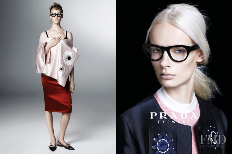 Irene Hiemstra featured in  the Prada advertisement for Spring/Summer 2013