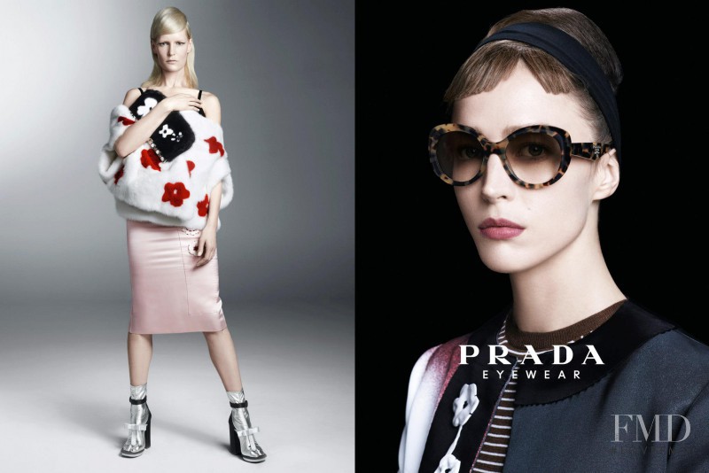 Kirsten Owen featured in  the Prada advertisement for Spring/Summer 2013