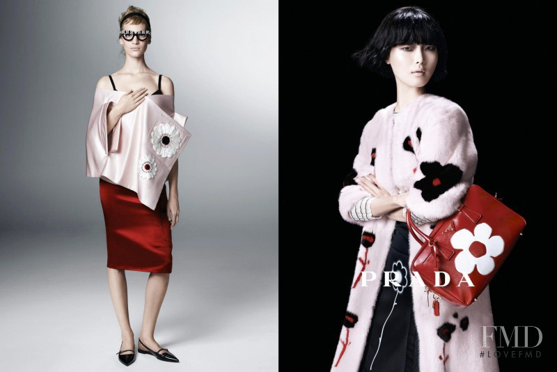Sung Hee Kim featured in  the Prada advertisement for Spring/Summer 2013