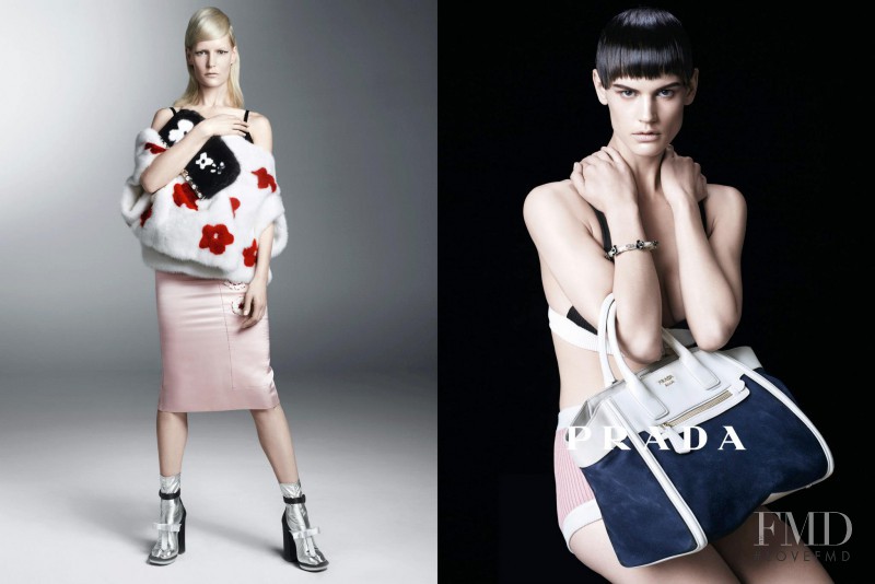 Kelsey Owens featured in  the Prada advertisement for Spring/Summer 2013