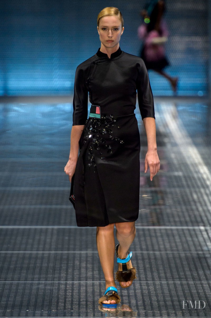 Raquel Zimmermann featured in  the Prada fashion show for Spring/Summer 2017