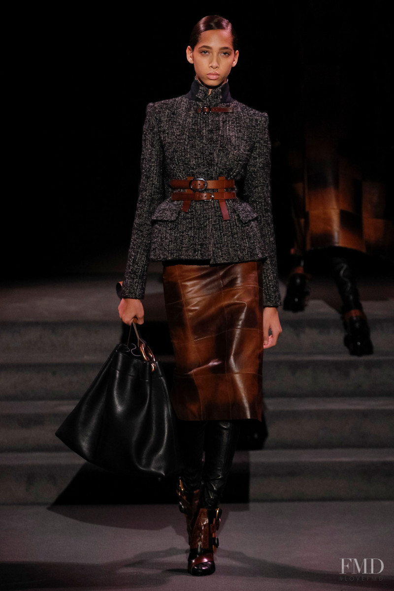 Yasmin Wijnaldum featured in  the Tom Ford fashion show for Autumn/Winter 2016