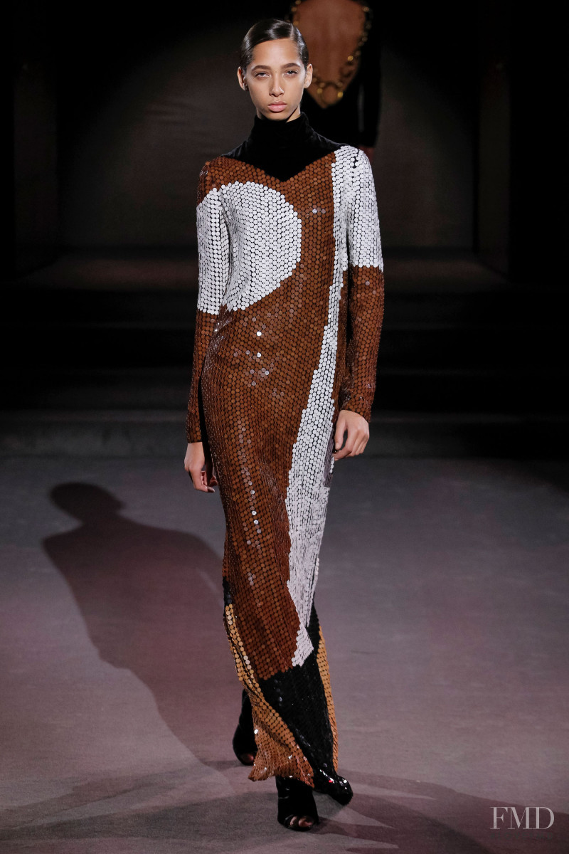 Yasmin Wijnaldum featured in  the Tom Ford fashion show for Autumn/Winter 2016