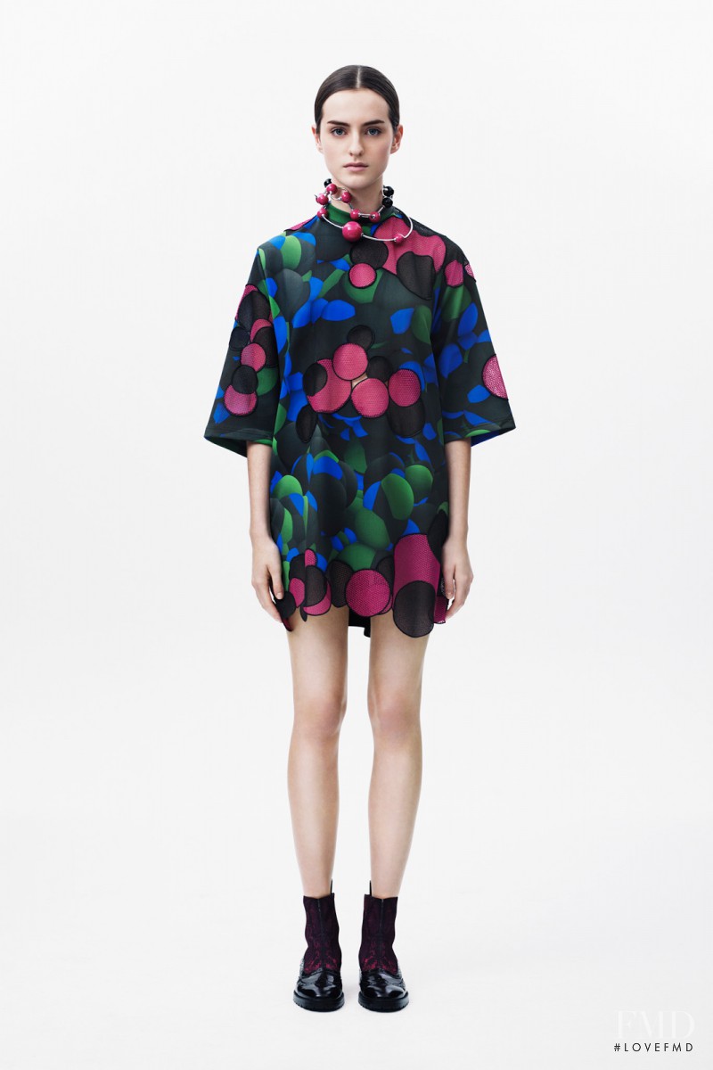 Georgia Taylor featured in  the Christopher Kane fashion show for Pre-Fall 2014