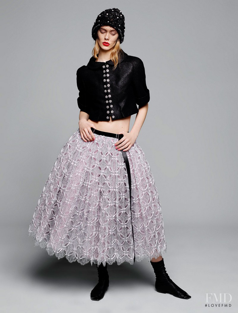 Ondria Hardin featured in  the Chanel Haute Couture lookbook for Spring/Summer 2015