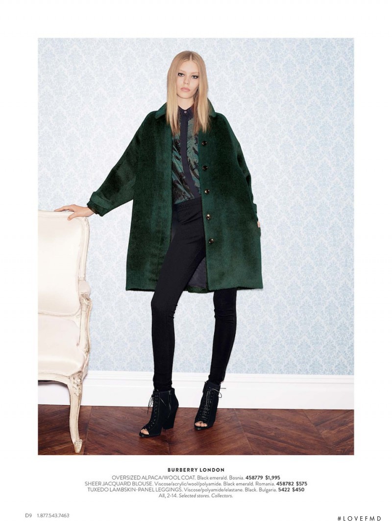 Ondria Hardin featured in  the Nordstrom catalogue for Fall 2014