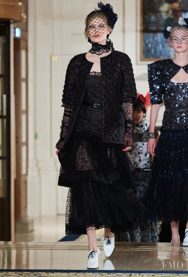 Ola Rudnicka featured in  the Chanel fashion show for Pre-Fall 2017