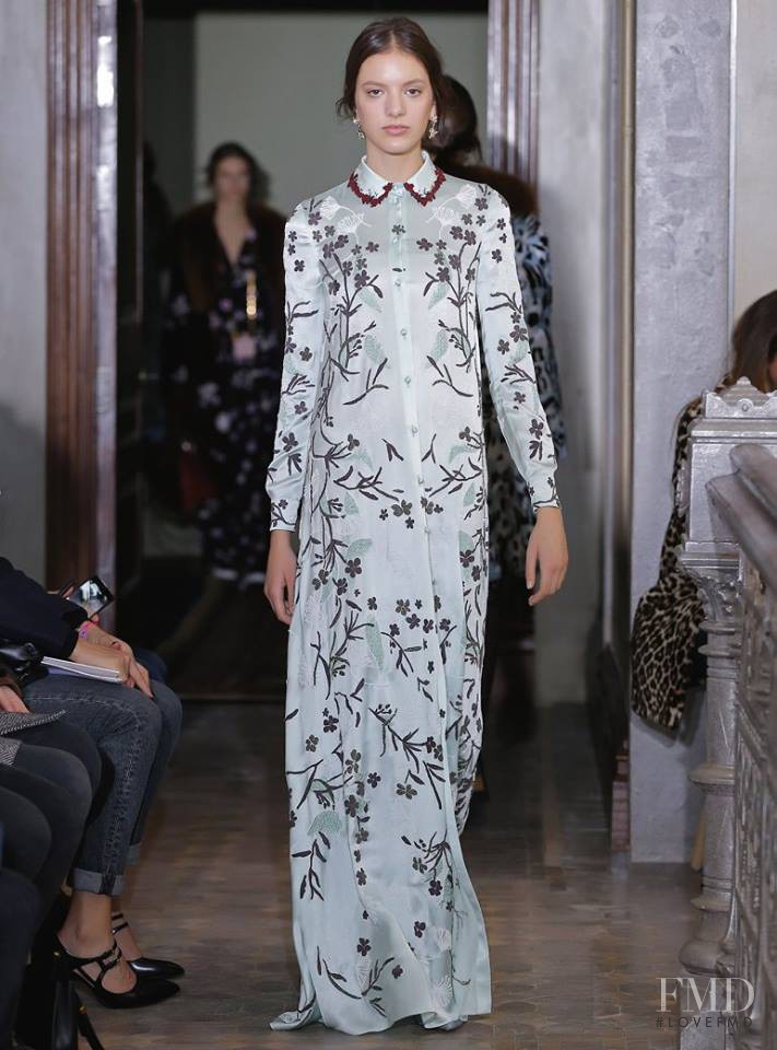 Caroline Reagan featured in  the Valentino fashion show for Pre-Fall 2017