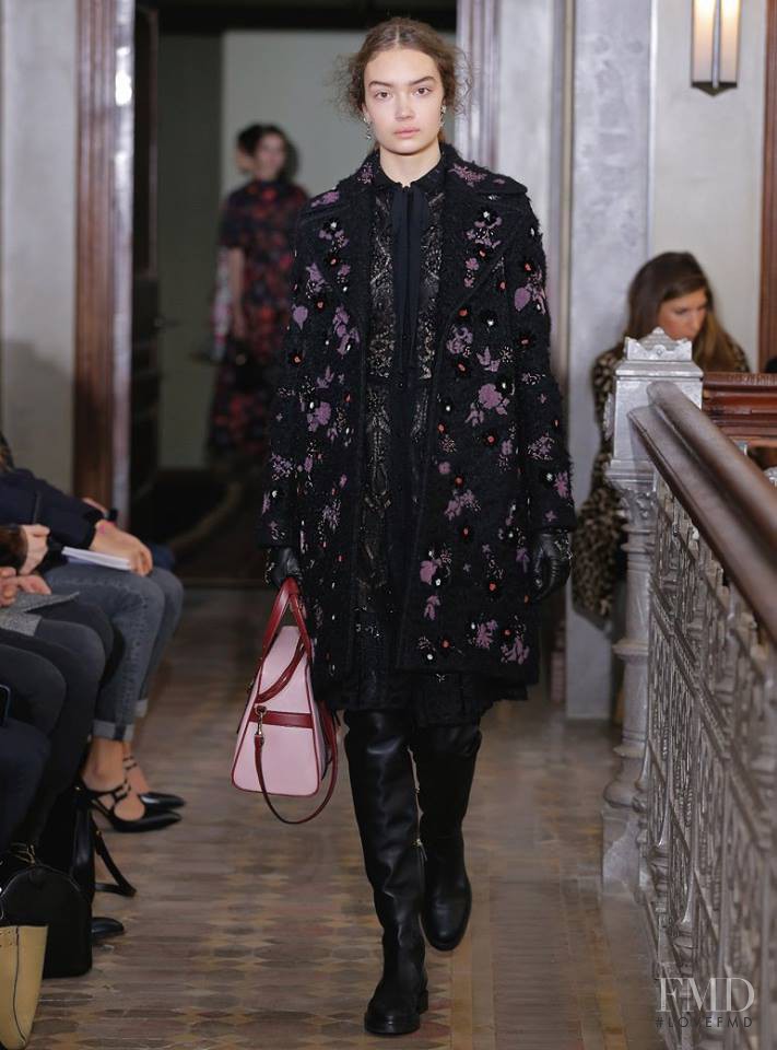 Sasha Kichigina featured in  the Valentino fashion show for Pre-Fall 2017