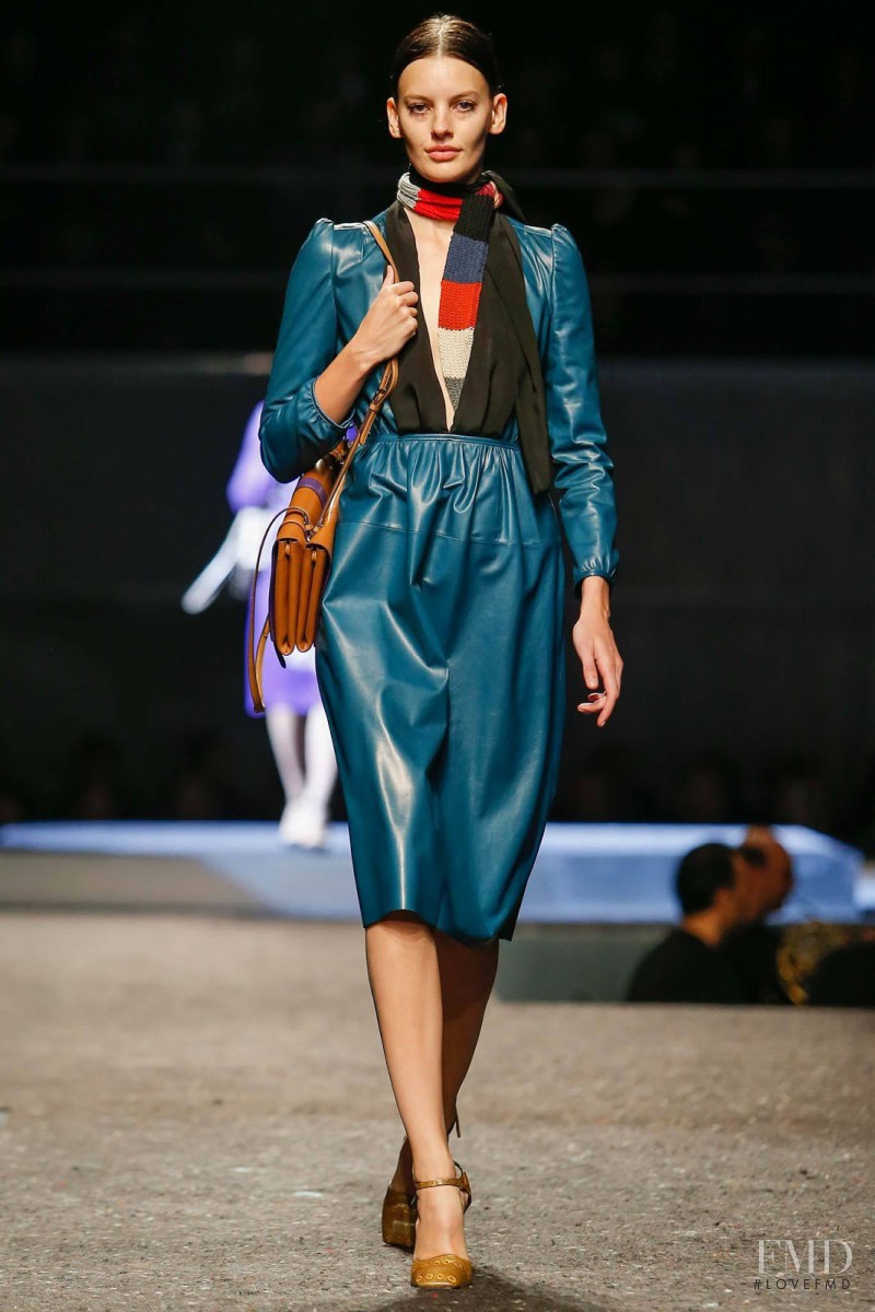 Amanda Murphy featured in  the Prada fashion show for Pre-Fall 2014