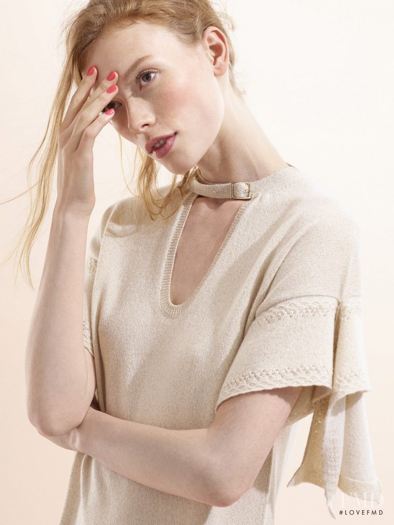 Julia Hafstrom featured in  the Barrie lookbook for Spring/Summer 2016