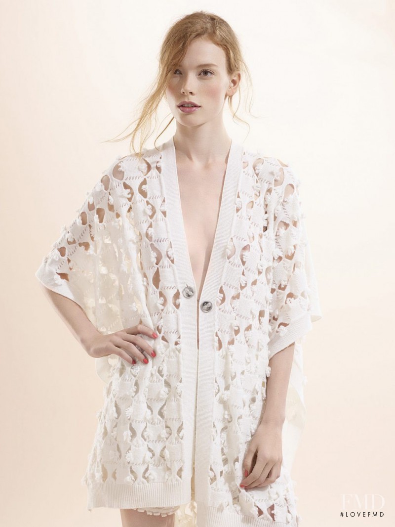 Julia Hafstrom featured in  the Barrie lookbook for Spring/Summer 2016