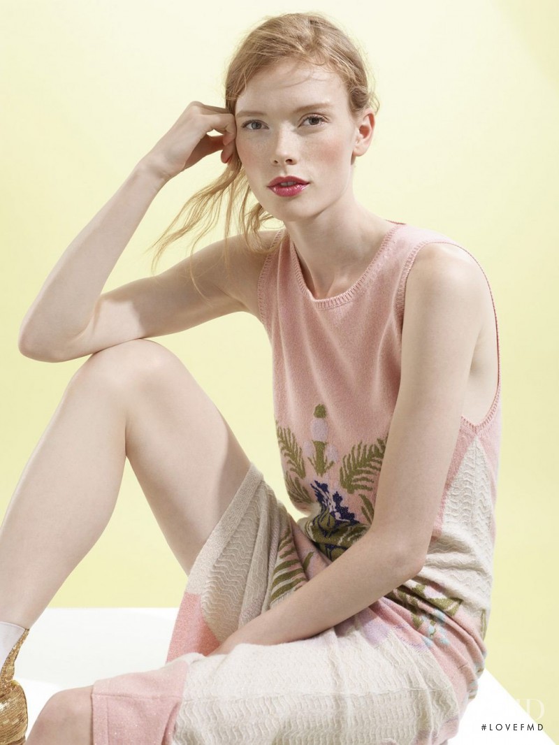 Julia Hafstrom featured in  the Barrie lookbook for Spring/Summer 2016