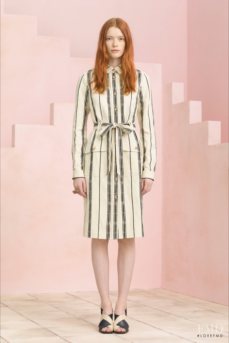 Julia Hafstrom featured in  the Tory Burch lookbook for Resort 2015