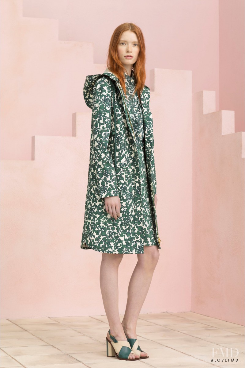 Julia Hafstrom featured in  the Tory Burch lookbook for Resort 2015