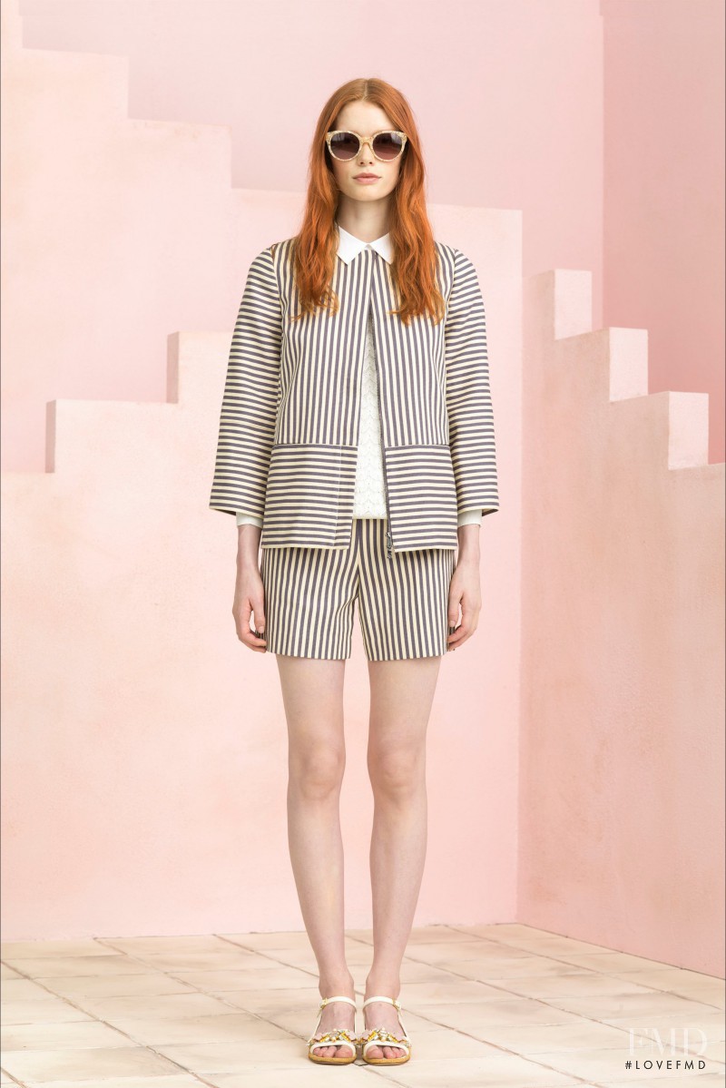 Julia Hafstrom featured in  the Tory Burch lookbook for Resort 2015