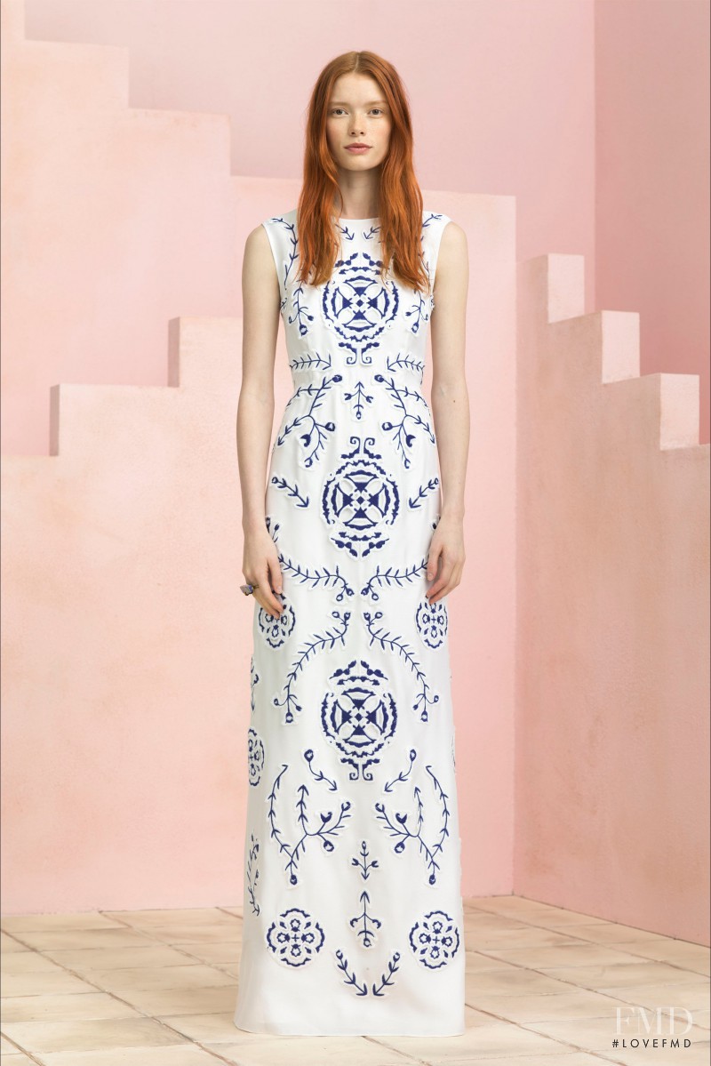 Julia Hafstrom featured in  the Tory Burch lookbook for Resort 2015