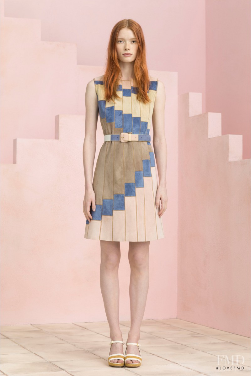 Julia Hafstrom featured in  the Tory Burch lookbook for Resort 2015