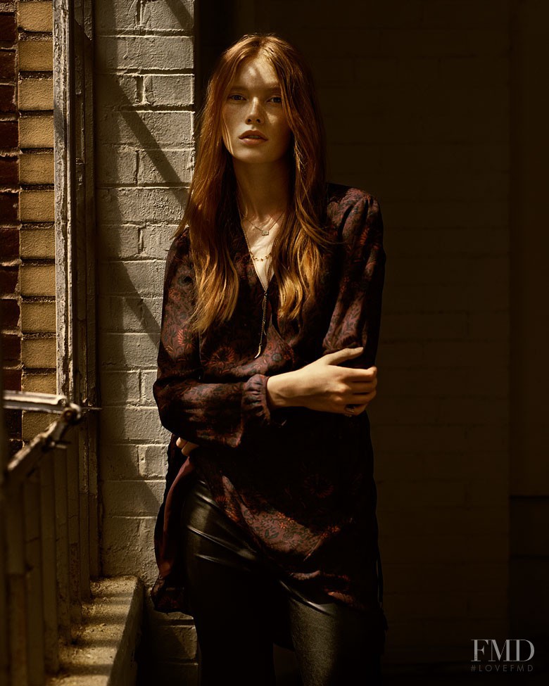 Julia Hafstrom featured in  the Aritzia advertisement for Autumn/Winter 2015