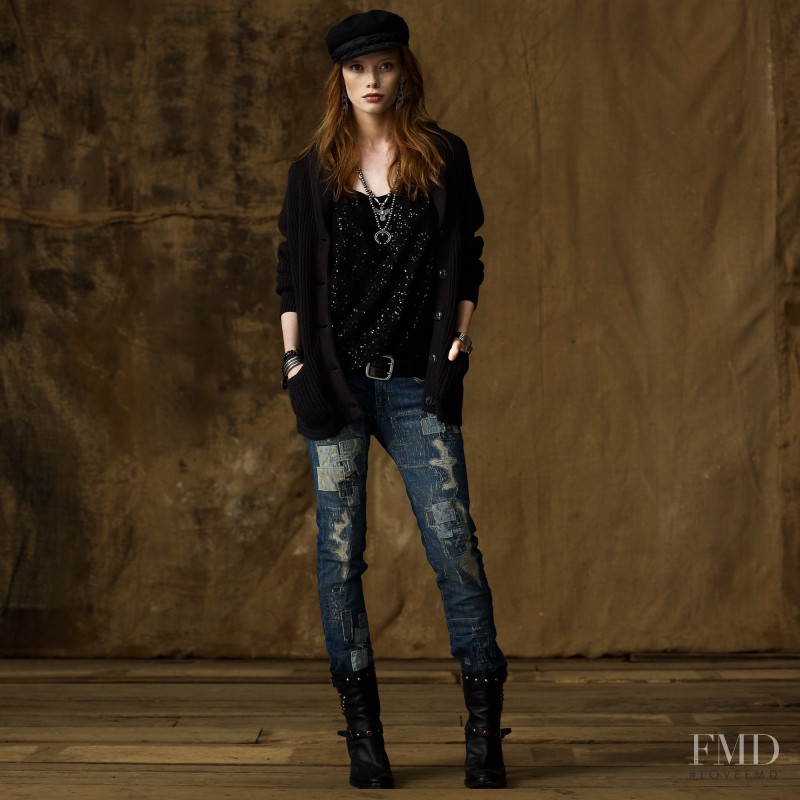 Julia Hafstrom featured in  the Denim & Supply Ralph Lauren lookbook for Autumn/Winter 2011