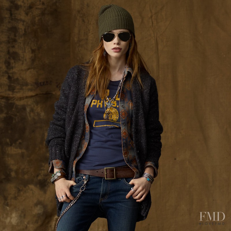 Julia Hafstrom featured in  the Denim & Supply Ralph Lauren lookbook for Autumn/Winter 2011