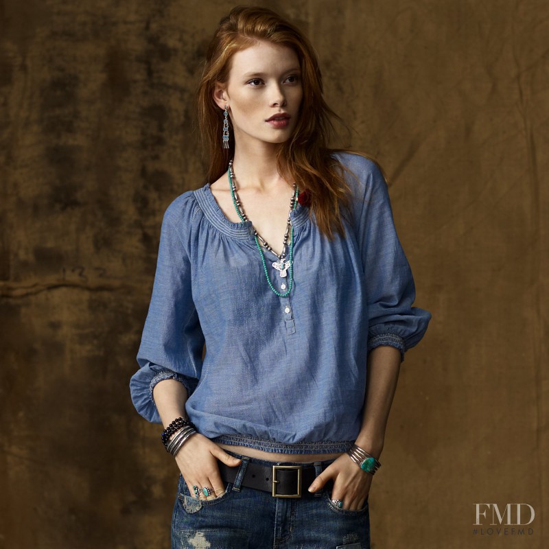 Julia Hafstrom featured in  the Denim & Supply Ralph Lauren lookbook for Autumn/Winter 2011