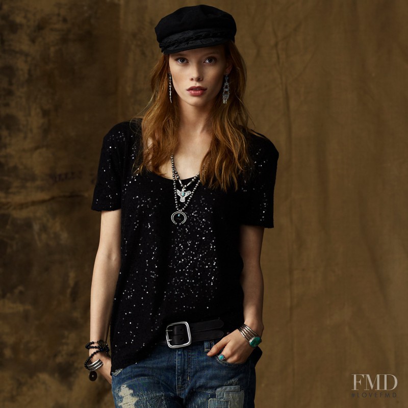 Julia Hafstrom featured in  the Denim & Supply Ralph Lauren lookbook for Autumn/Winter 2011