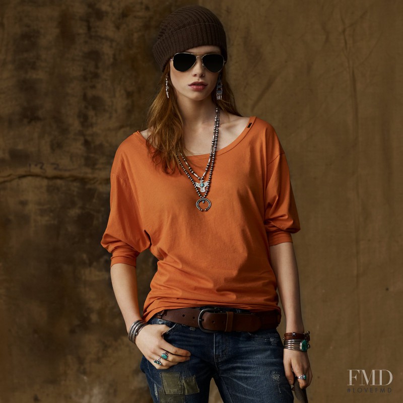 Julia Hafstrom featured in  the Denim & Supply Ralph Lauren lookbook for Autumn/Winter 2011