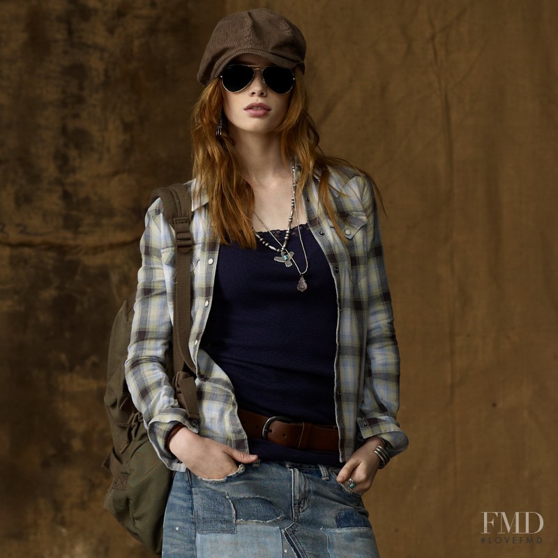 Julia Hafstrom featured in  the Denim & Supply Ralph Lauren lookbook for Autumn/Winter 2011