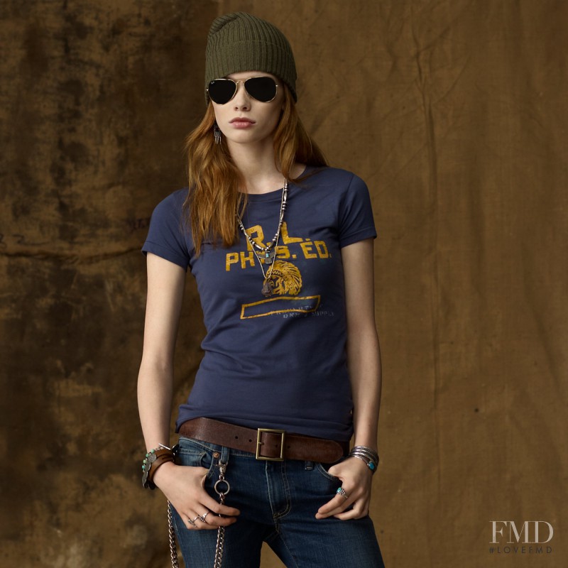 Julia Hafstrom featured in  the Denim & Supply Ralph Lauren lookbook for Autumn/Winter 2011