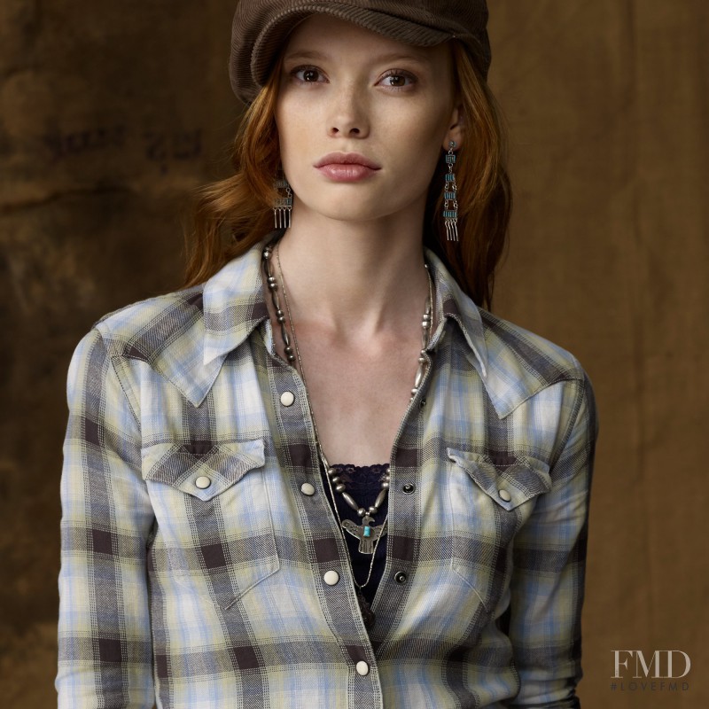 Julia Hafstrom featured in  the Denim & Supply Ralph Lauren lookbook for Autumn/Winter 2011