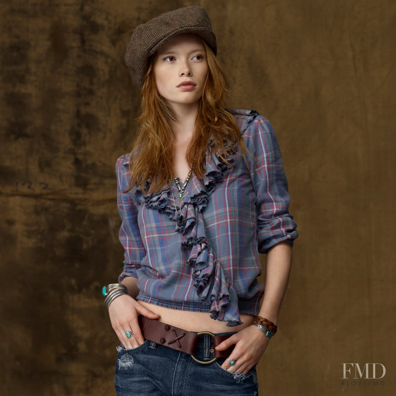 Julia Hafstrom featured in  the Denim & Supply Ralph Lauren lookbook for Autumn/Winter 2011