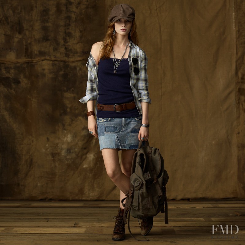 Julia Hafstrom featured in  the Denim & Supply Ralph Lauren lookbook for Autumn/Winter 2011